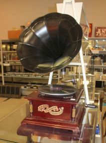 Reproduction Edison Table Top Phonograph with Horn Does work