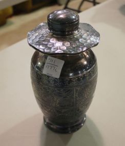 Turn of the Century Silverplate Urn with Lid 8