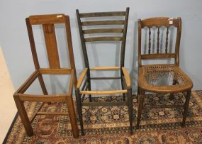 Three Old Side Chairs