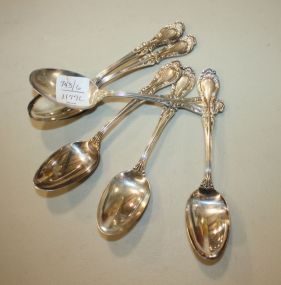 Set of Six RW Wallace Louis XII Silverplate Spoons