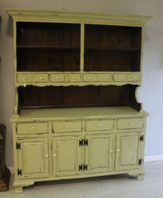 Country Green Distressed Welch Dresser 60
