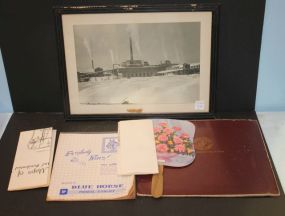 Blue Horse Tablet, Old Maps of Jackson, Paper Fan, Graduation Picture, and Picture of Masonite Company