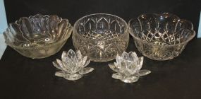 Glass Bowls and Candlesticks