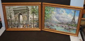Two Oil Paintings of French Scenes 15