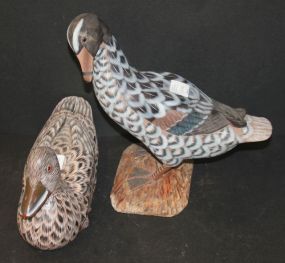 Two Carved and Painted Ducks