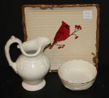 Redbird Plate, Lennox, Bowl, and Ceramic Pitcher Lennox 4