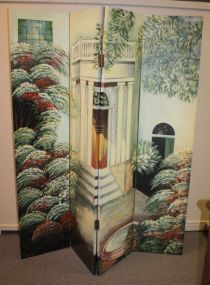 Painted Folding Screen 4 panels, 16