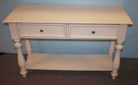 Painted Two Drawer Console 48