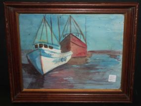 Watercolor of Two Boats 16