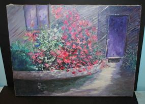 Oil Painting of Barrett Front Door by Mario Wright unframed, 24