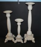 Three Resin Candlesticks 12