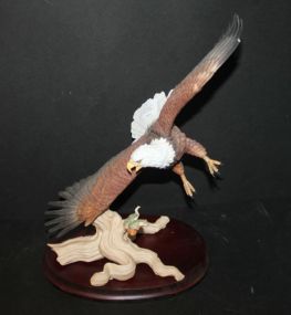 Lenox Eagle Figurine (broken tip of wing) on stand, 13