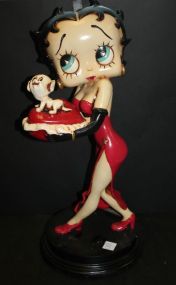 Wood Carved and Painted Doll of Betty Boop and Kissy Head Betty Boop 22
