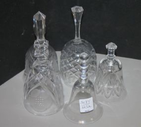 Group of Five Glass Bells