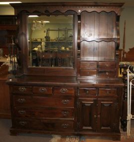 Pine Dresser with Mirror/Shelf Top 66