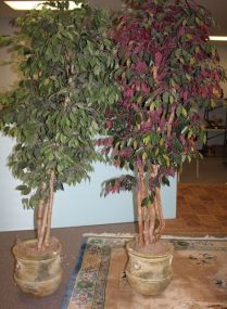 Pair of Artificial Trees in Pots