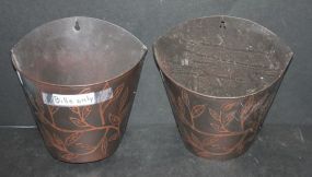 Pair of Metal Wall Buckets