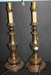Pair of Brass Lamps 22