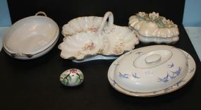 Two Tureens, Lobster Dish, and Covered Jewelry Box