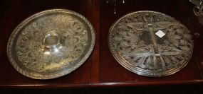 Group of Silverplate Trays and Trivet