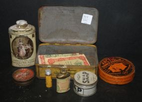 Collection of Rare Tins Most Valuable Being J.G. Dill's, Arctic Dubbin, Yardley's Tale Powder