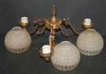 Three light Brass Plated Fixture 16