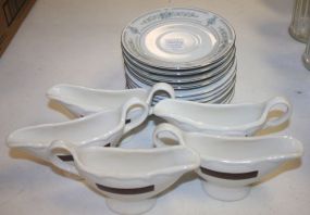 5 Homer Laughlin Small Sauce Boats, Ellington China Saucers saucers (11)