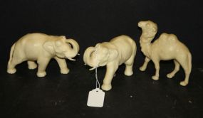 Three Plastic Elephants
