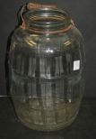 Vintage Glass Pickle Jar with Wire and Wood Handle 14