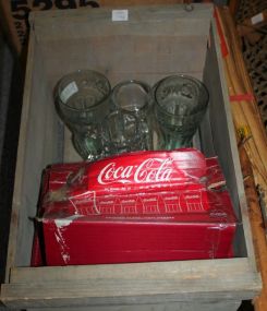 Crate with glass Mugs and 8