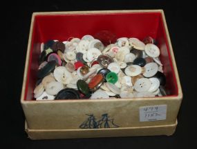 Box Lot of Old Buttons