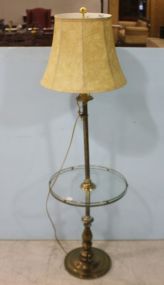 Brass and Glass Floor Lamp 59