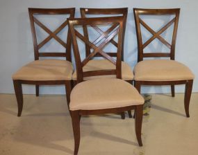 Set of Four Mahogany Dining Chairs French style chairs, matches previous lot; 40