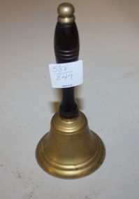 Brass Dinner Bell With wood handle; 6