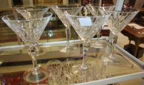 Six Signed Gorham Martini Glasses Lady Anne pattern; 7
