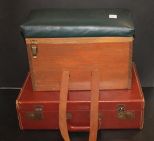 Leather Suitcase Shoe Shine Box 17 1/2