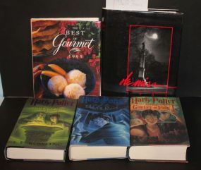 Three Potter Books, Gourmet Book, and 1983 Volume 89 Ole Miss Year Book Year book has page about Willie Morris