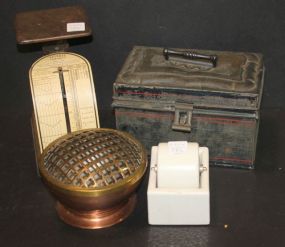 Scales, Metal Box, Brass Frog, Letter Sealer