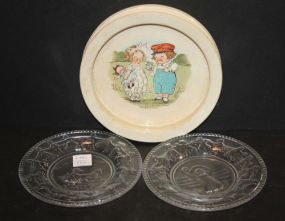 G.G. Drayton Childs Plate, Bo Peep Plate, Piggy Went to Market 6 1/2
