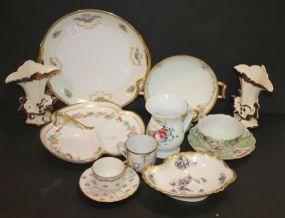Porcelain Group Including plates, bowls, vases, cup and saucer