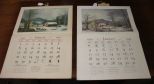 Two Currier and Ives Calendars 1950 and 1959