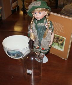Thomas Kincaid Bowl, Doll, and Dome