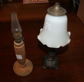 Wooden Oil Lamp and Small Metal Desk Lamp Wooden lamp 12