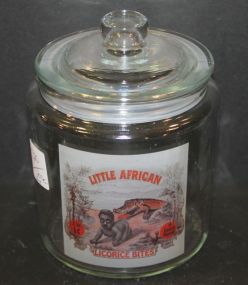 Small Little African Reproduction Glass Jar 6 1/2