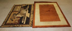 Two Rugs One rust and cream 45