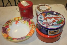 Bot Lot of Decorative Tins