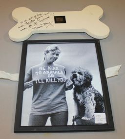 Picture of Doris Day with Signed Dog Bone