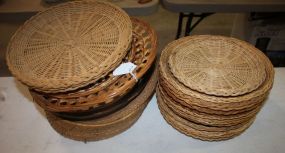 Group of Wicker Under plates