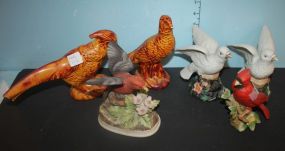 Six Porcelain Birds