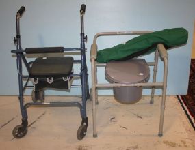 Walker, Potty Chair, and Folding Chair